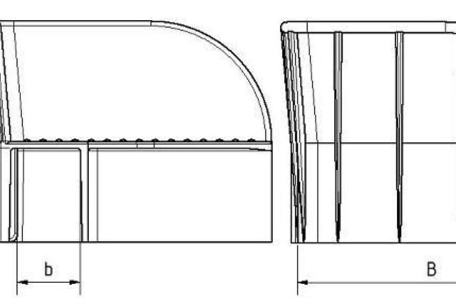 V062-Stapelecke für Aufsatzrahmen