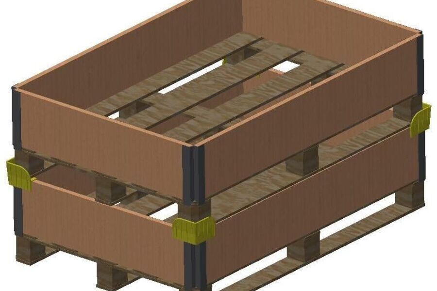 V062-Stapelecke für Aufsatzrahmen