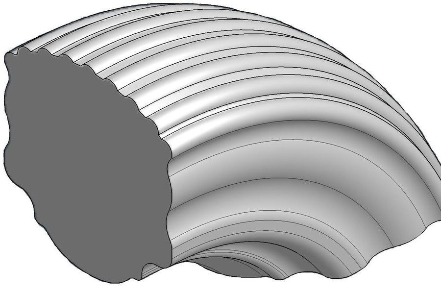 lengthwise grooved, angled