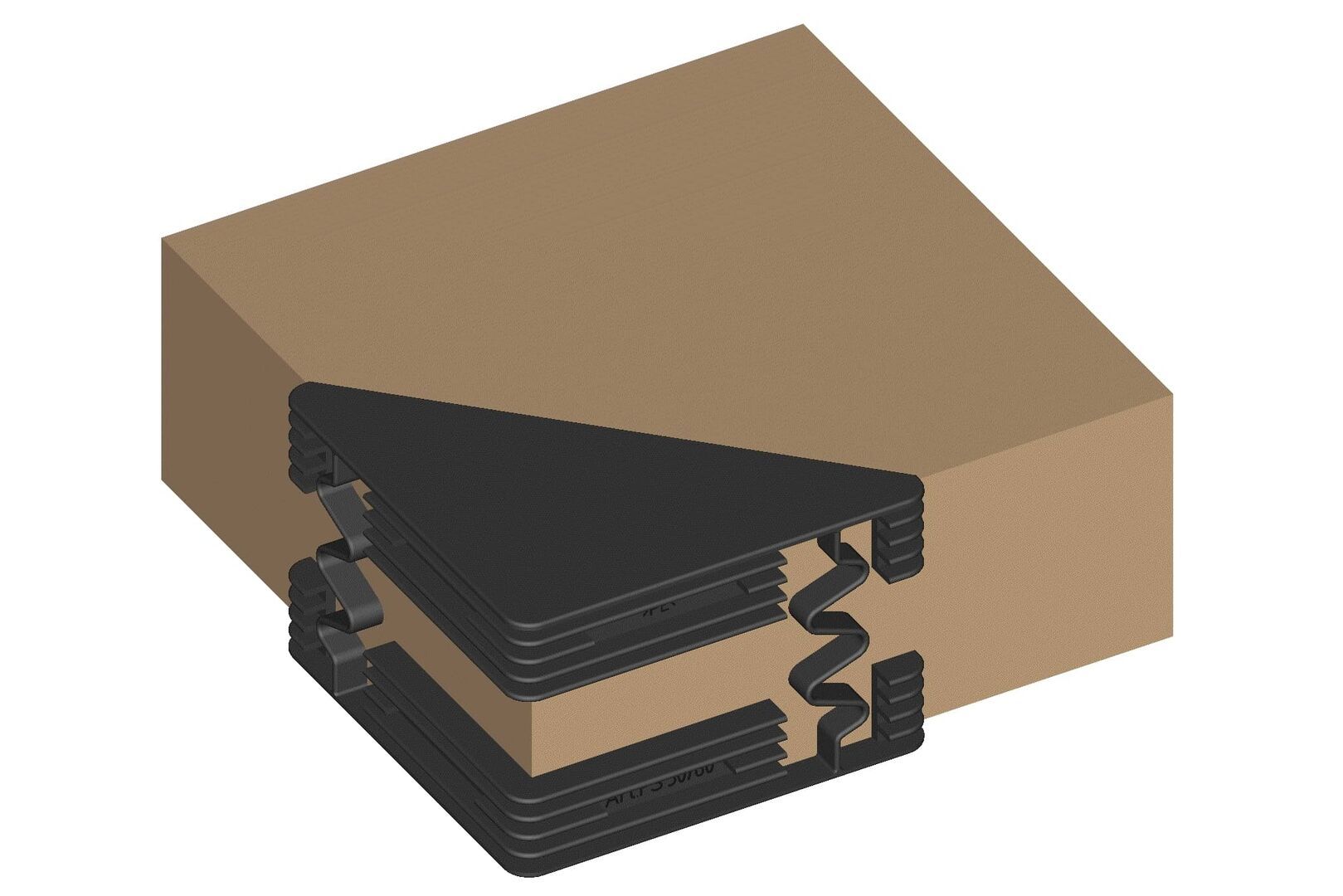 V019-Vario-Stülpecke | Vario-Stülpecke aus Kunststoff, auf einer Ecke montiert, zum Schutz vor Stößen und Beschädigungen.