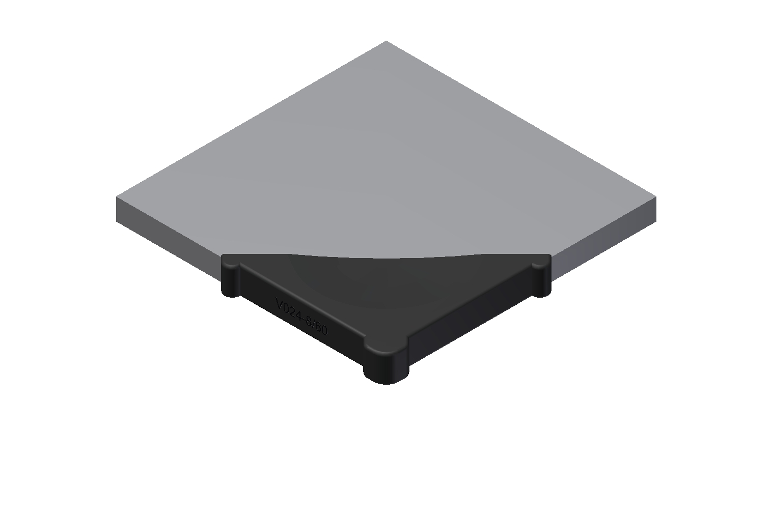 V024-Glasschutzecke mit Polster