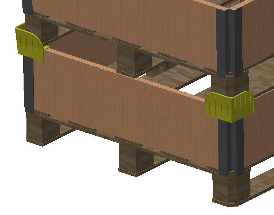 V062-Stapelecke für Aufsatzrahmen