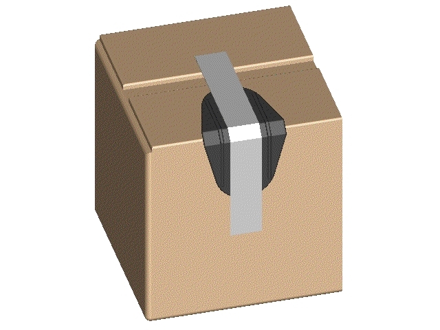 V004-Kantenschutzecke | Plastic edge corner protector mounted on edge