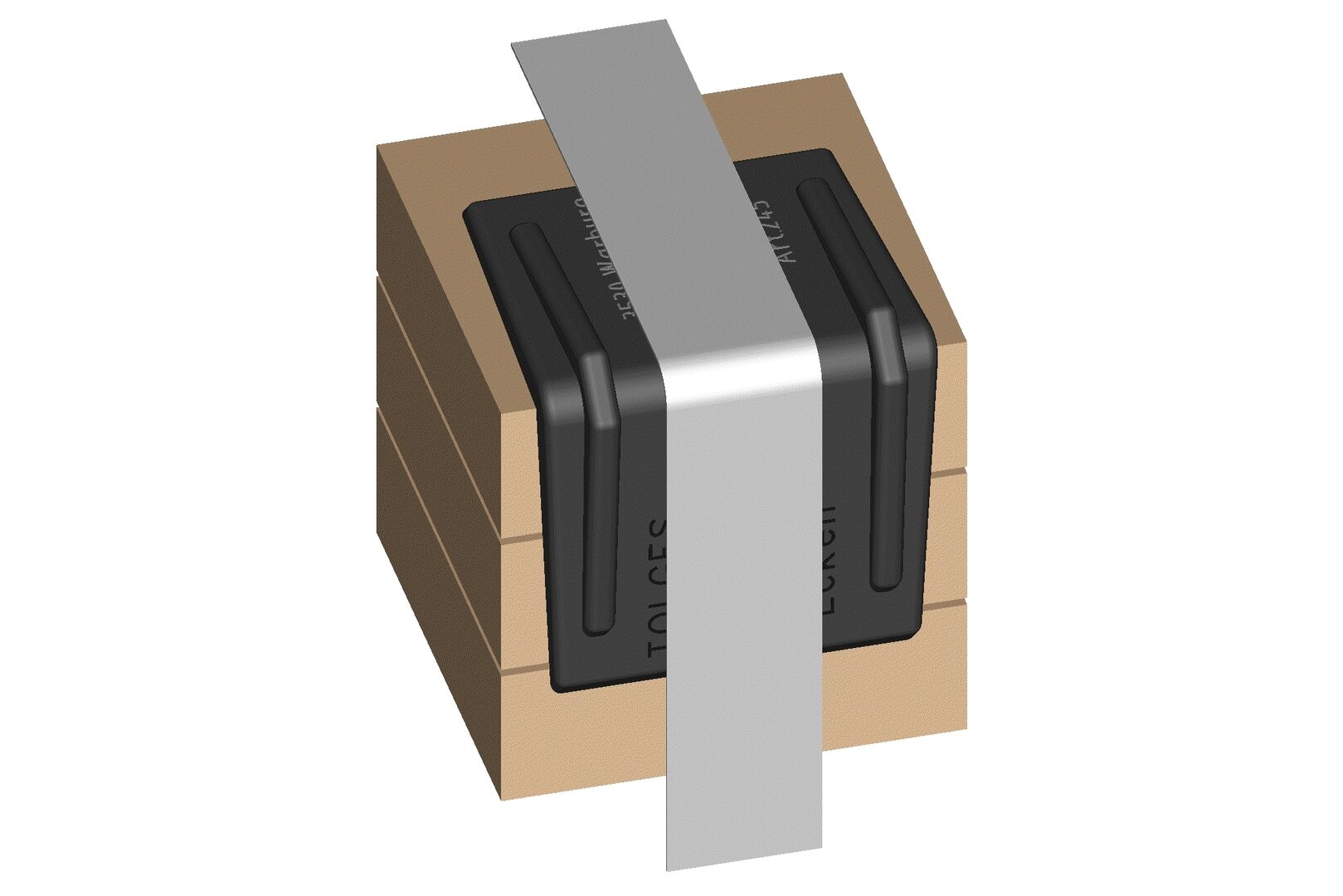 V006-Kantenschutzecke | Plastic edge corner protector mounted on edge