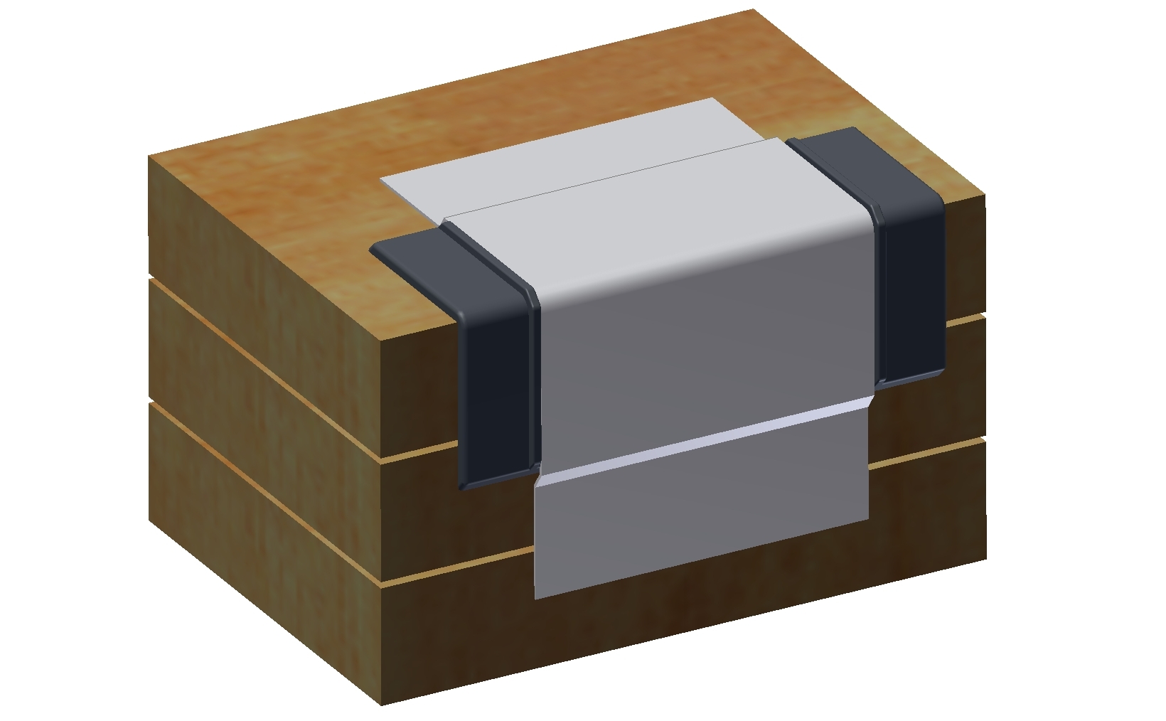 V056-Kantenschutzecke | Plastic edge corner protector mounted on edge