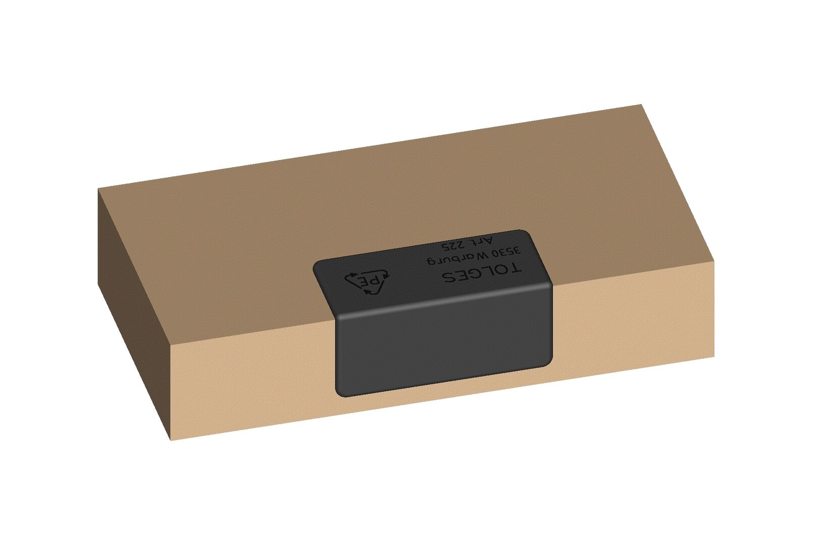 Kanten-Winkel V010 | Edge guard made of plastic, mounted on an edge for protection against impacts and damage.